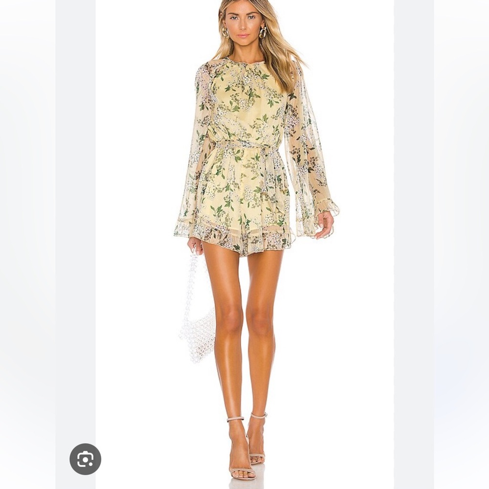 Yellow flowy romper